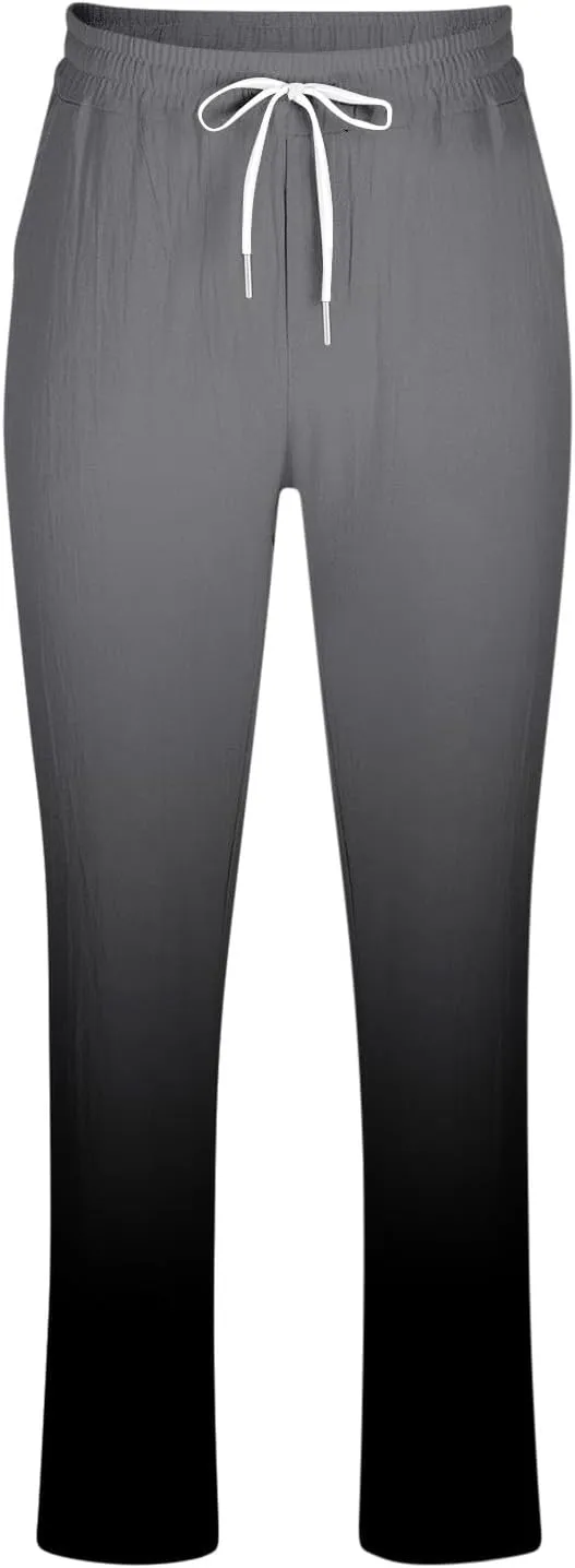 Men's Loose-fit Sweatpants Stylish Ombre Joggers Lounge Pants with Pockets for Basketball Workout Jogging Yoga