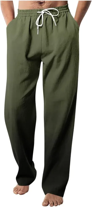 Men's Loose-fit Sweatpants Stylish Ombre Joggers Lounge Pants with Pockets for Basketball Workout Jogging Yoga