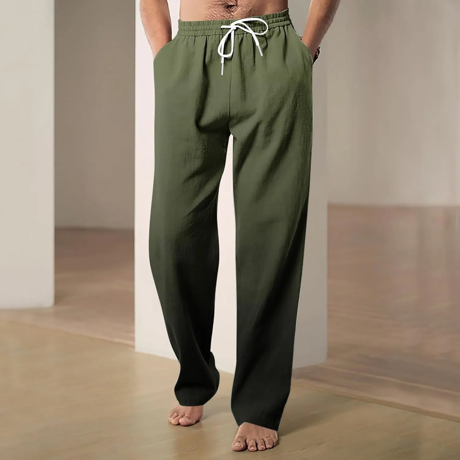 Men's Loose-fit Sweatpants Stylish Ombre Joggers Lounge Pants with Pockets for Basketball Workout Jogging Yoga