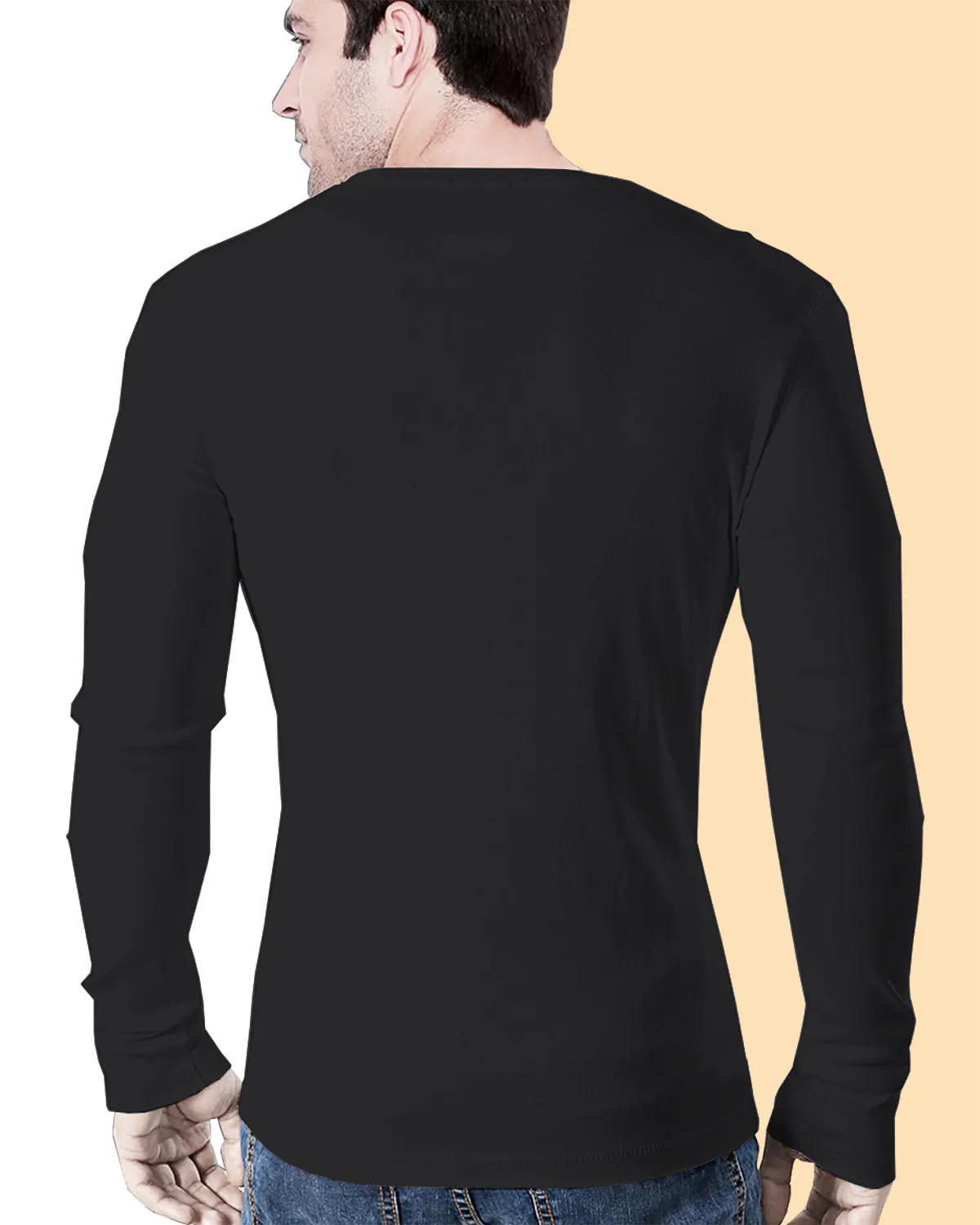 Mens (Pack of 1 ) Full Sleeve Reversible T-Shirt / Beige & Black