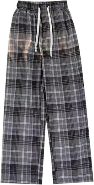 Men's Pajama Pants Plaid Pj Lounge Pants PJ Bottoms Trousers With Pockets And Drawstring Comfort Soft Sleep Pants