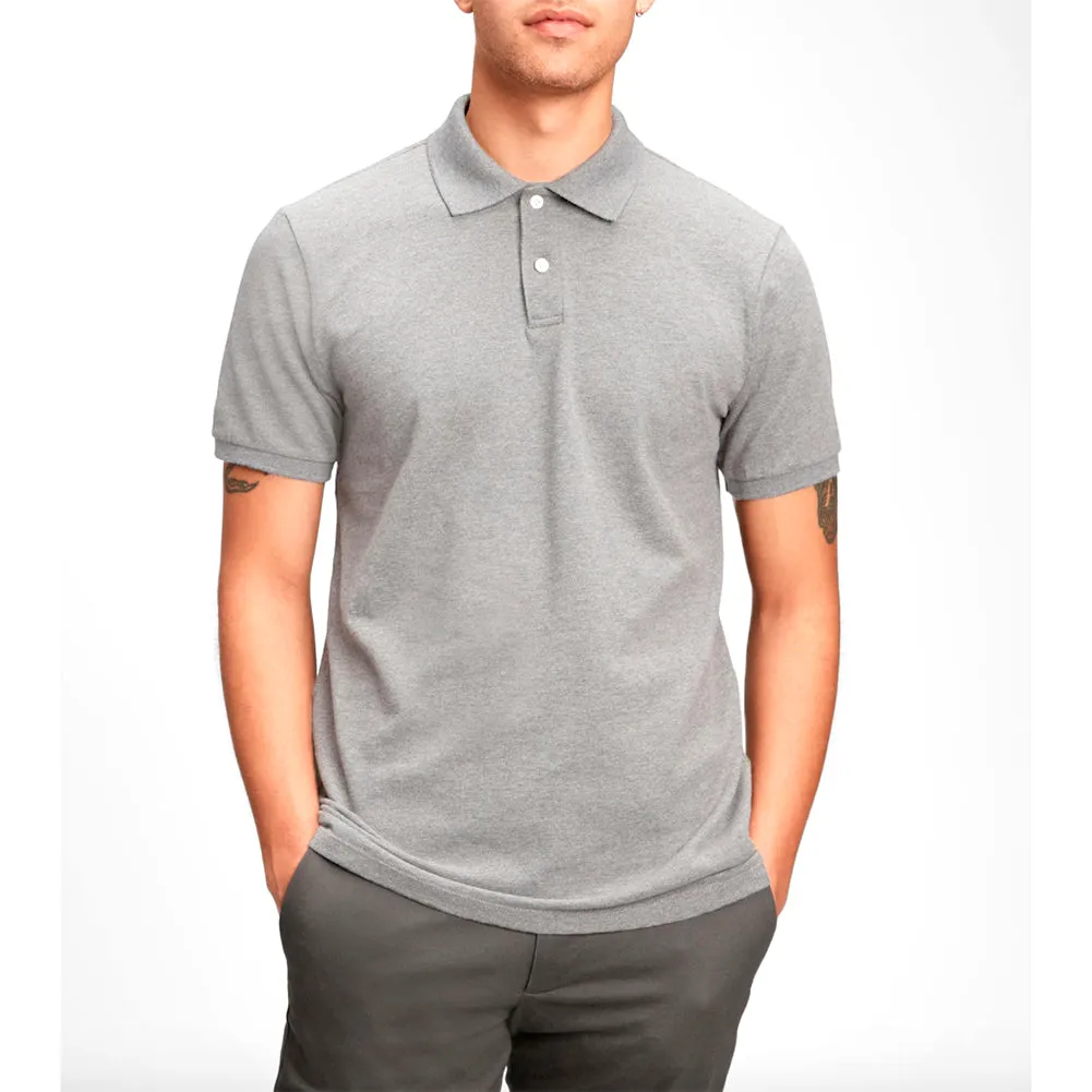 Men's Polo Shirt Casual Cotton Blend Short Sleeve Jersey Casual Plain T-Shirt