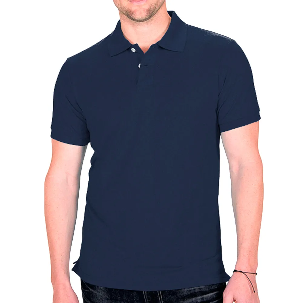 Men's Polo Shirt Casual Cotton Blend Short Sleeve Jersey Casual Plain T-Shirt
