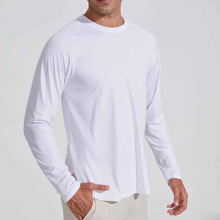 Men's Quick Drying Round Neck Sports Fitness Long Sleeve T-shirt