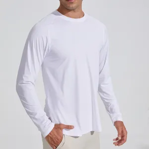 Men's Quick Drying Round Neck Sports Fitness Long Sleeve T-shirt