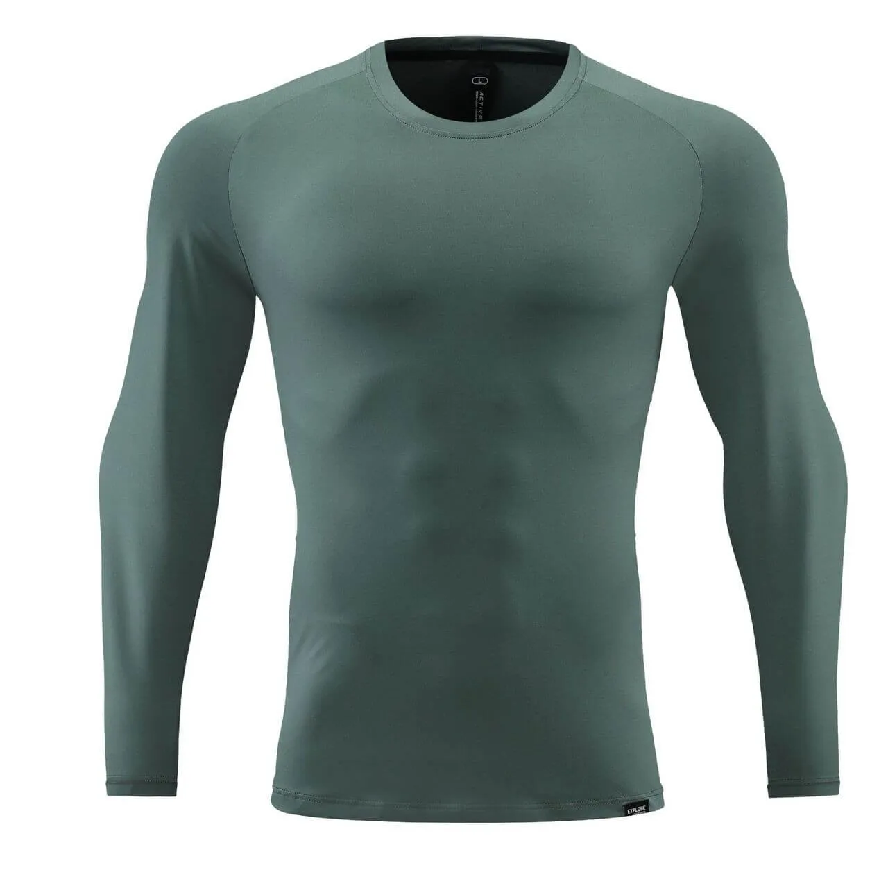 Men's Quick Drying Round Neck Sports Fitness Long Sleeve T-shirt