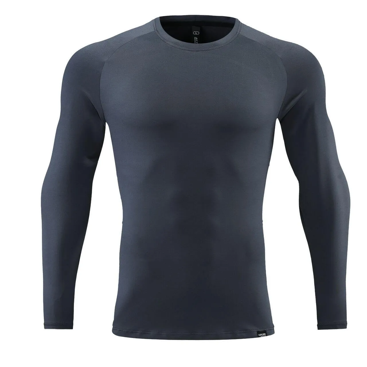 Men's Quick Drying Round Neck Sports Fitness Long Sleeve T-shirt