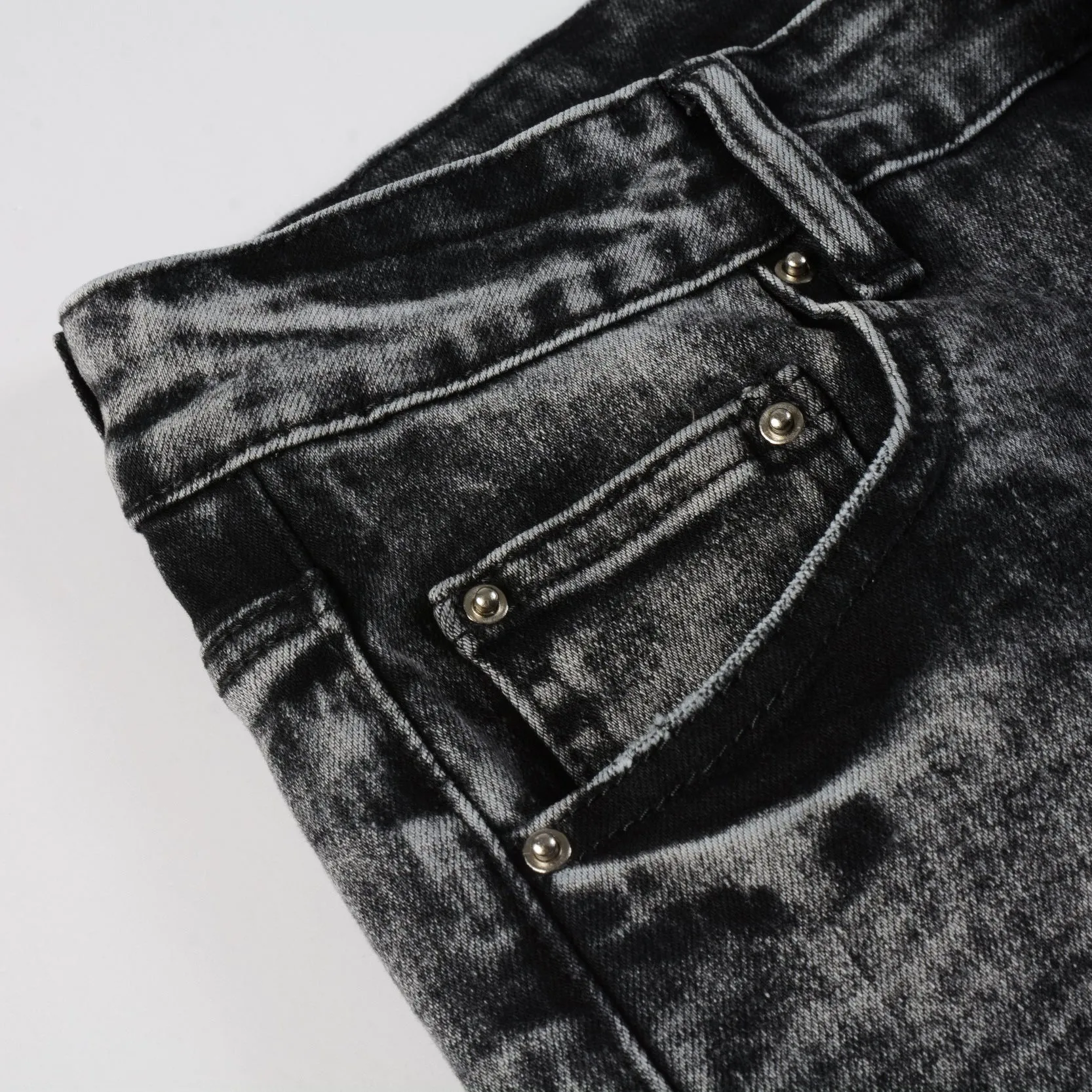 Men's Retro Fried Sand Craft Smoky Gray Stretch Slim Fit Skinny Jeans
