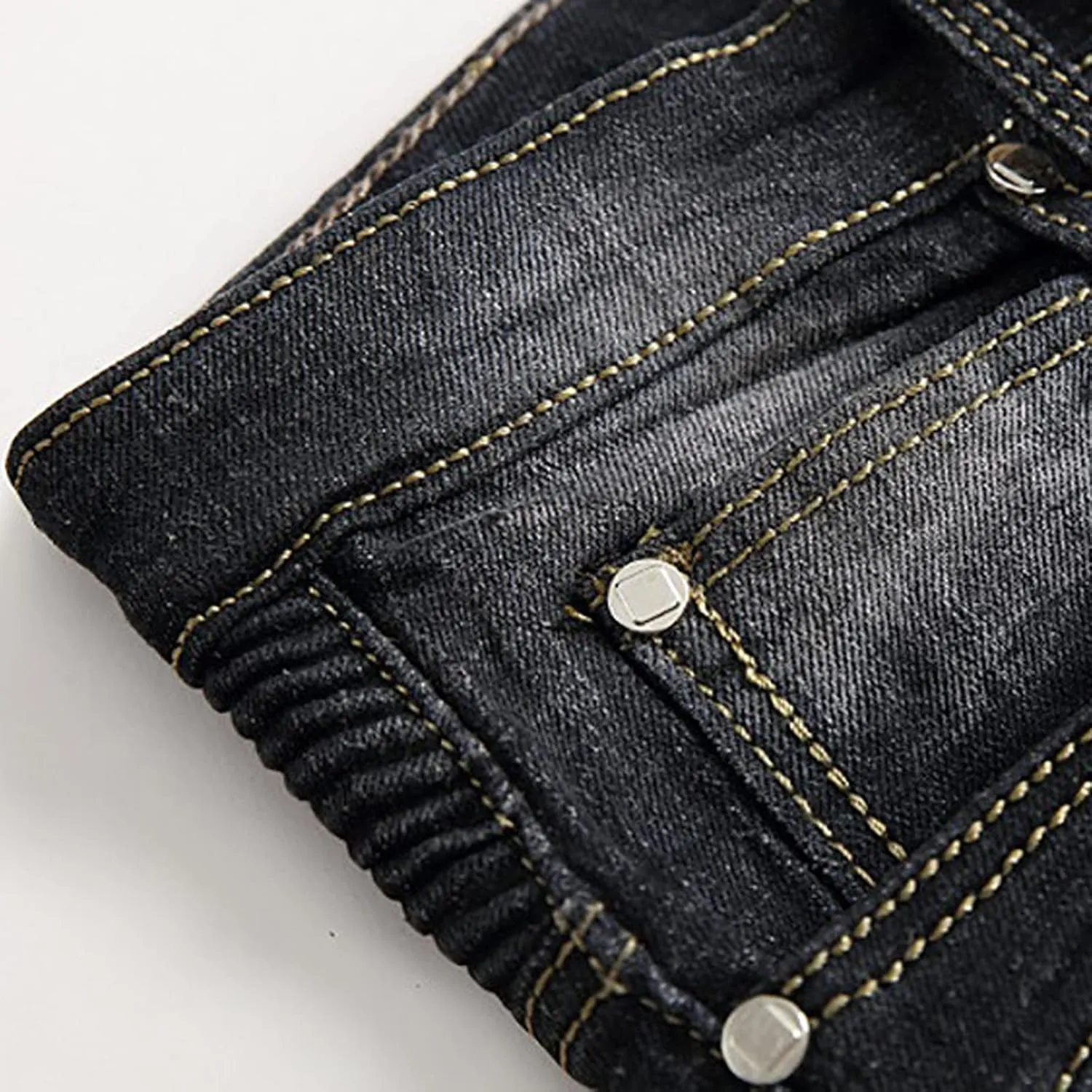Mens Ripped Jeans Wide Leg Distressed Destroyed Jeans Denim Pant Y2k Hip Hop Trousers Jeans with Pockets