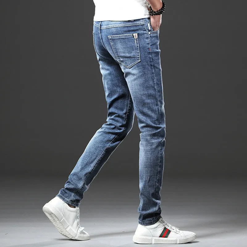 Men's Slim-Fit Stretch Small Right-Angle Jeans