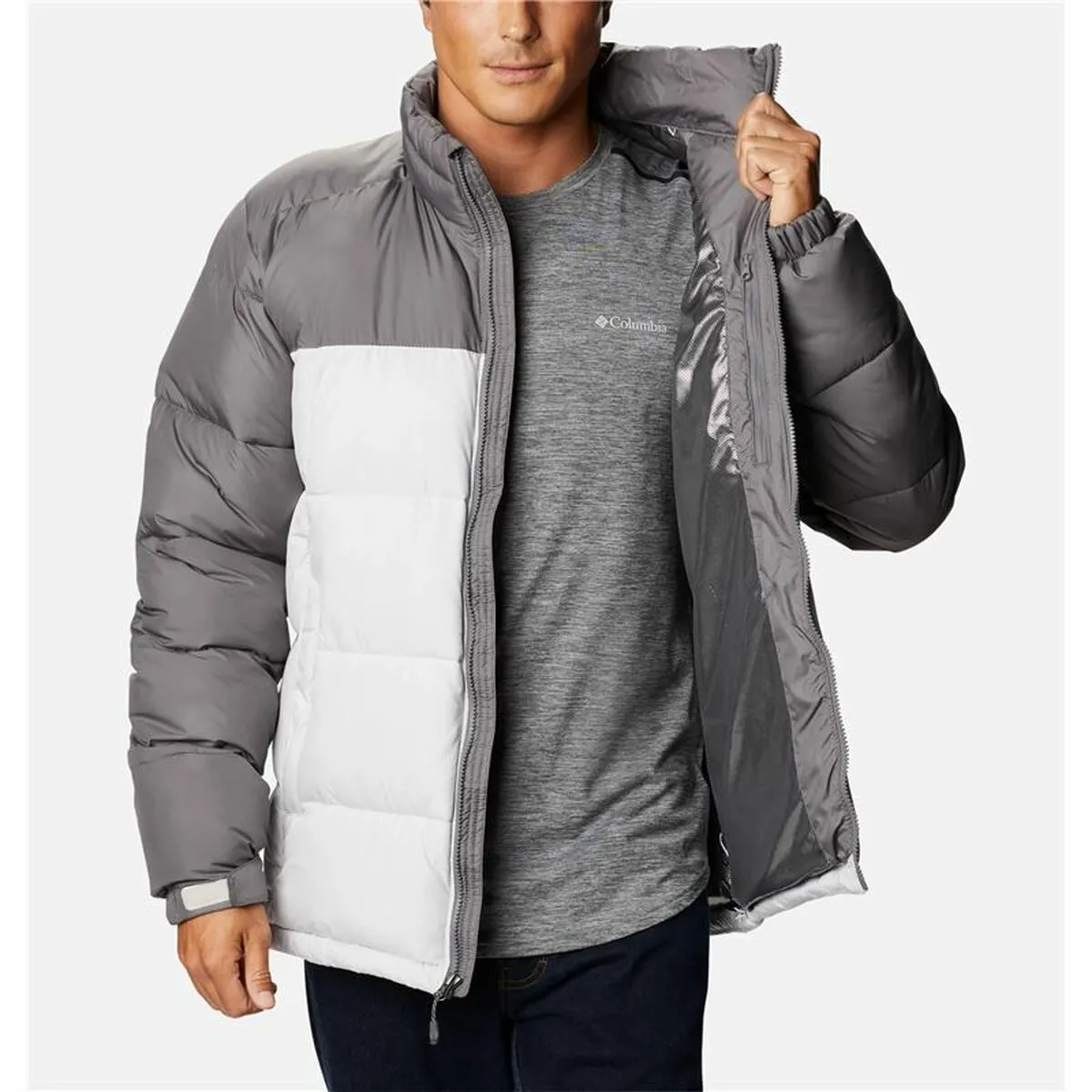Men'S Sports Jacket Columbia Pike Lake White/Grey