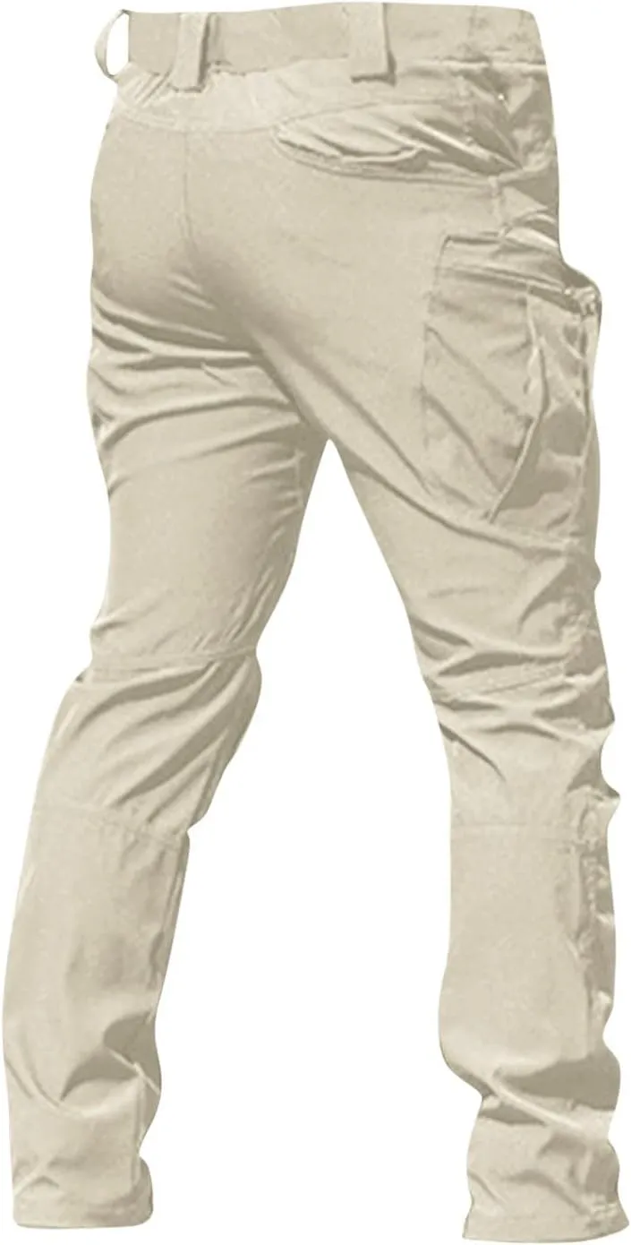 Men's Stretch Tactical Pants Water Resistant Ripstop Cargo Pants Outdoor Lightweight Work Hiking Pants