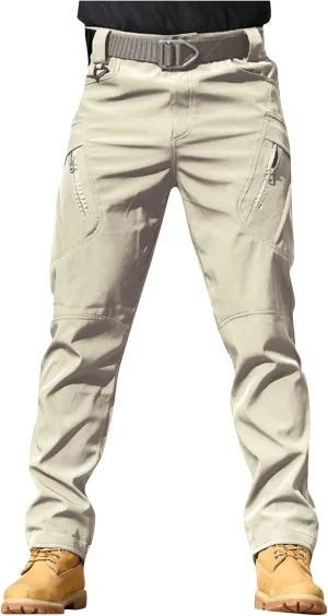 Men's Stretch Tactical Pants Water Resistant Ripstop Cargo Pants Outdoor Lightweight Work Hiking Pants