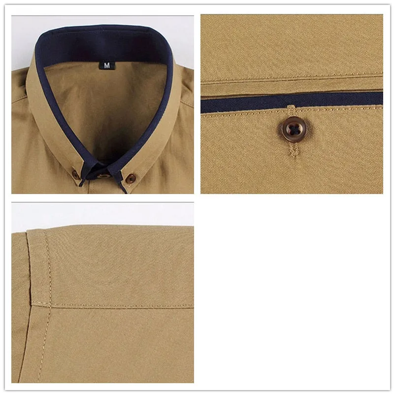Men's Summer Business Short Sleeves Turn-down Collar Tuxedo Shirt