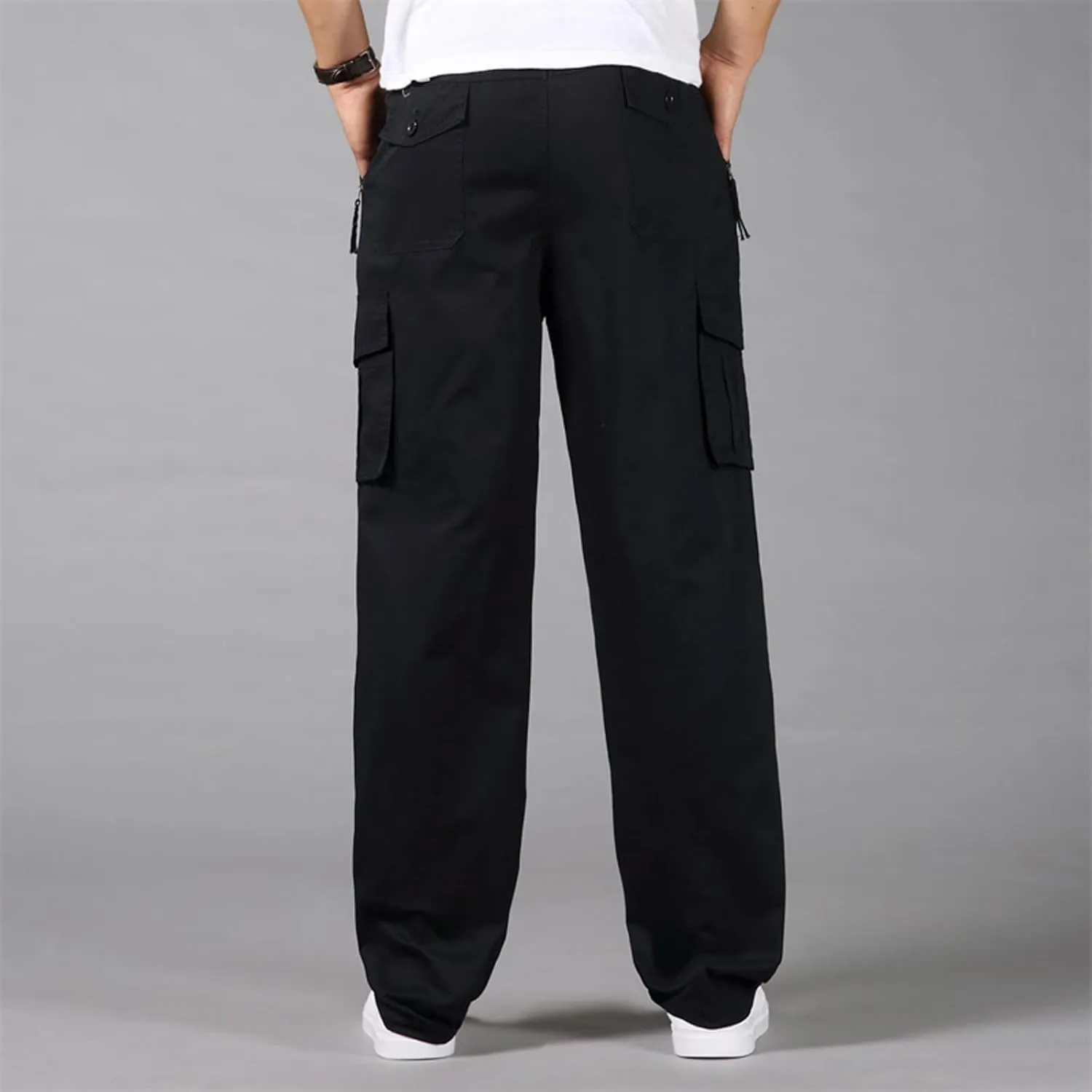 Mens Sweatpants with Pockets Big and Tall Heavyweight Cargo Pants Men's Slim Jogger Pants Tapered Athletic Sweatpants
