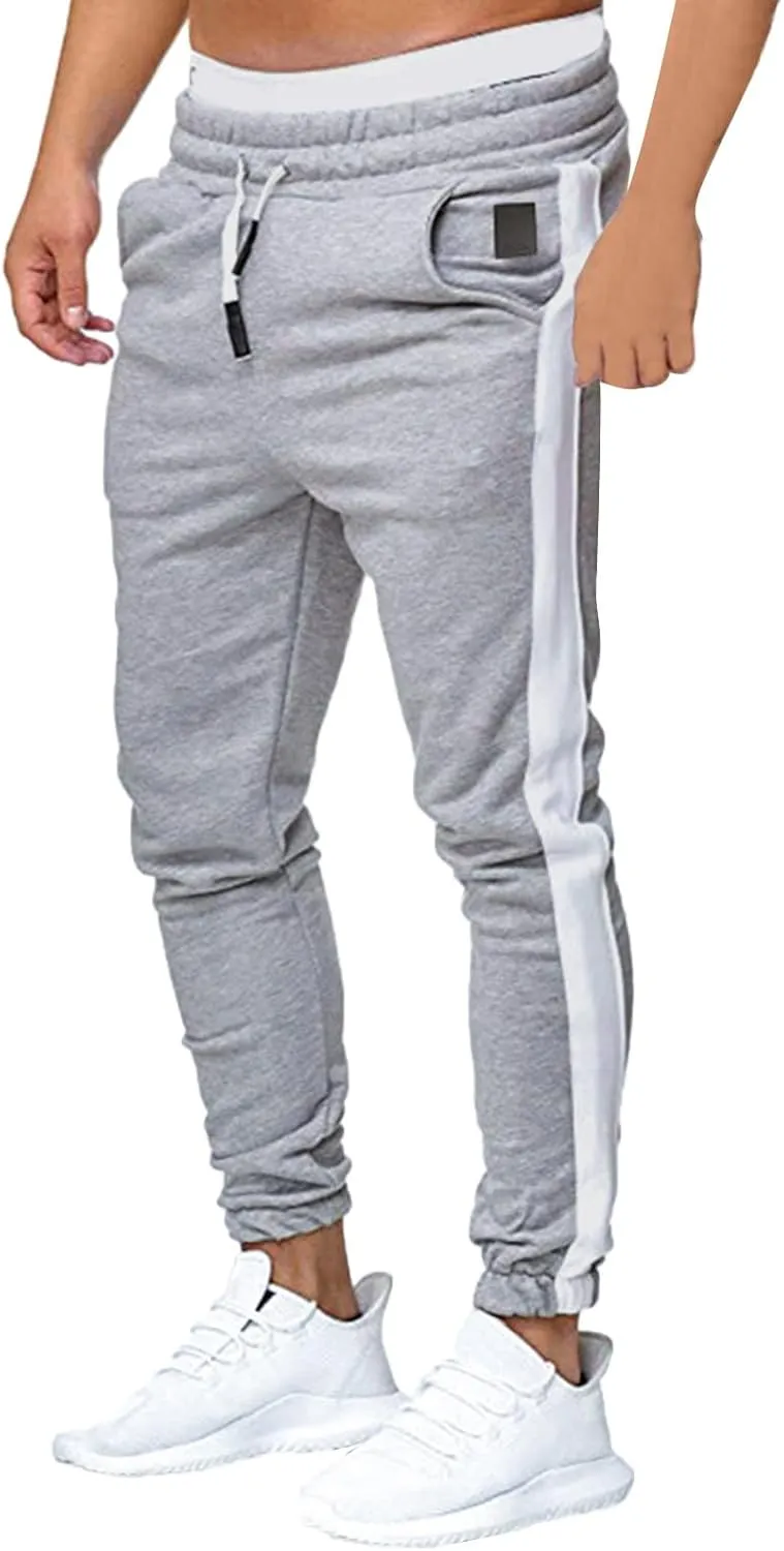 Mens Sweatpants with Pockets Big and Tall Men's Cargo Sweatpants Men Sweatpants Men's Basic Active Fleece Jogger Pants