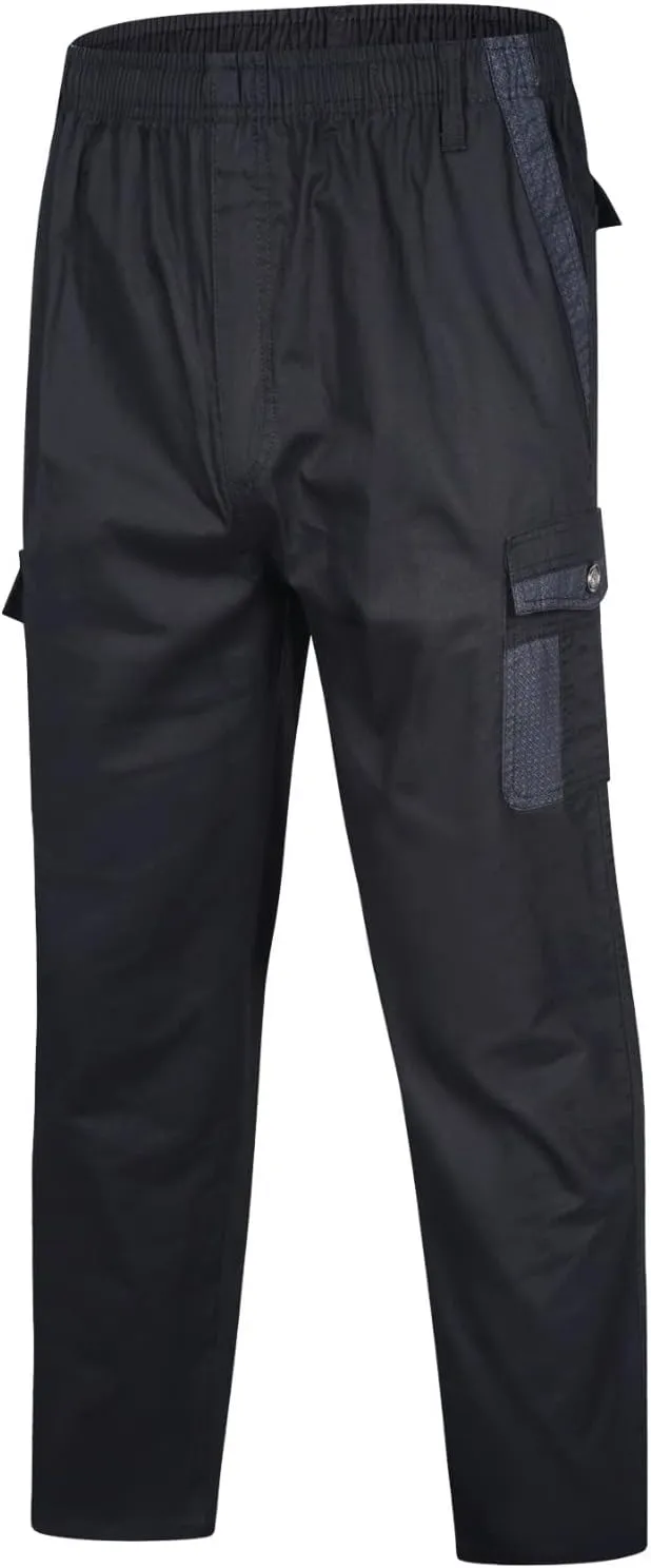 Mens Sweatpants with Pockets Big and Tall Pants Casual Color Solid Men's Trousers Leggings Multi-Pocket Pants Tooling
