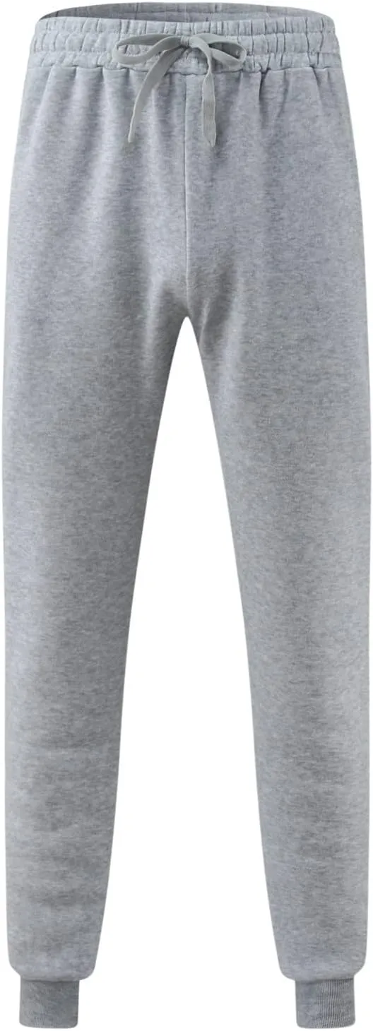 Mens Sweatpants with Pockets Fleece Elastic Bottom Men's Sports Heavyweight Jogger Pants Sweatpants for Men Trousers