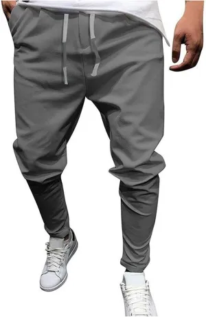Mens Sweatpants with Pockets Pants Fitness Sports Trousers Men's Cargo Pants Big and Tall Men's Elastic Waist Work