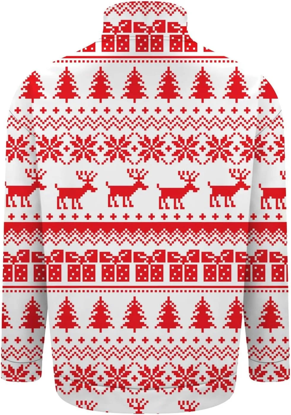 Mens Sweatshirts Christmas Fashion Long Sleeve Quarter Button T Shirt Casual Loose Solid Color Stand Collar Pullover