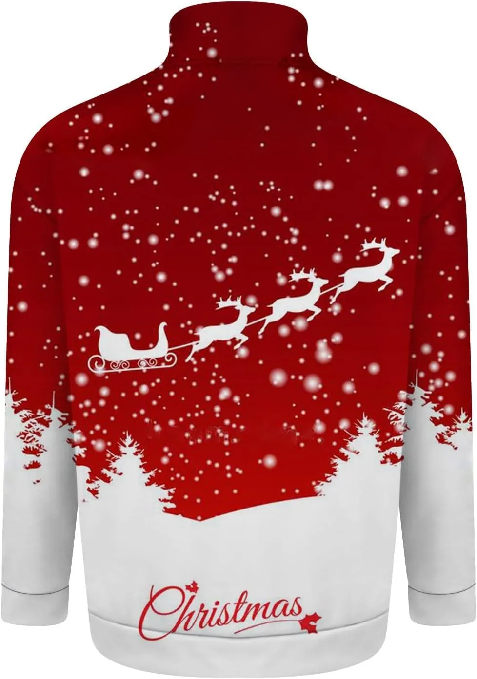 Mens Sweatshirts Christmas Fashion Long Sleeve Quarter Button T Shirt Casual Loose Solid Color Stand Collar Pullover