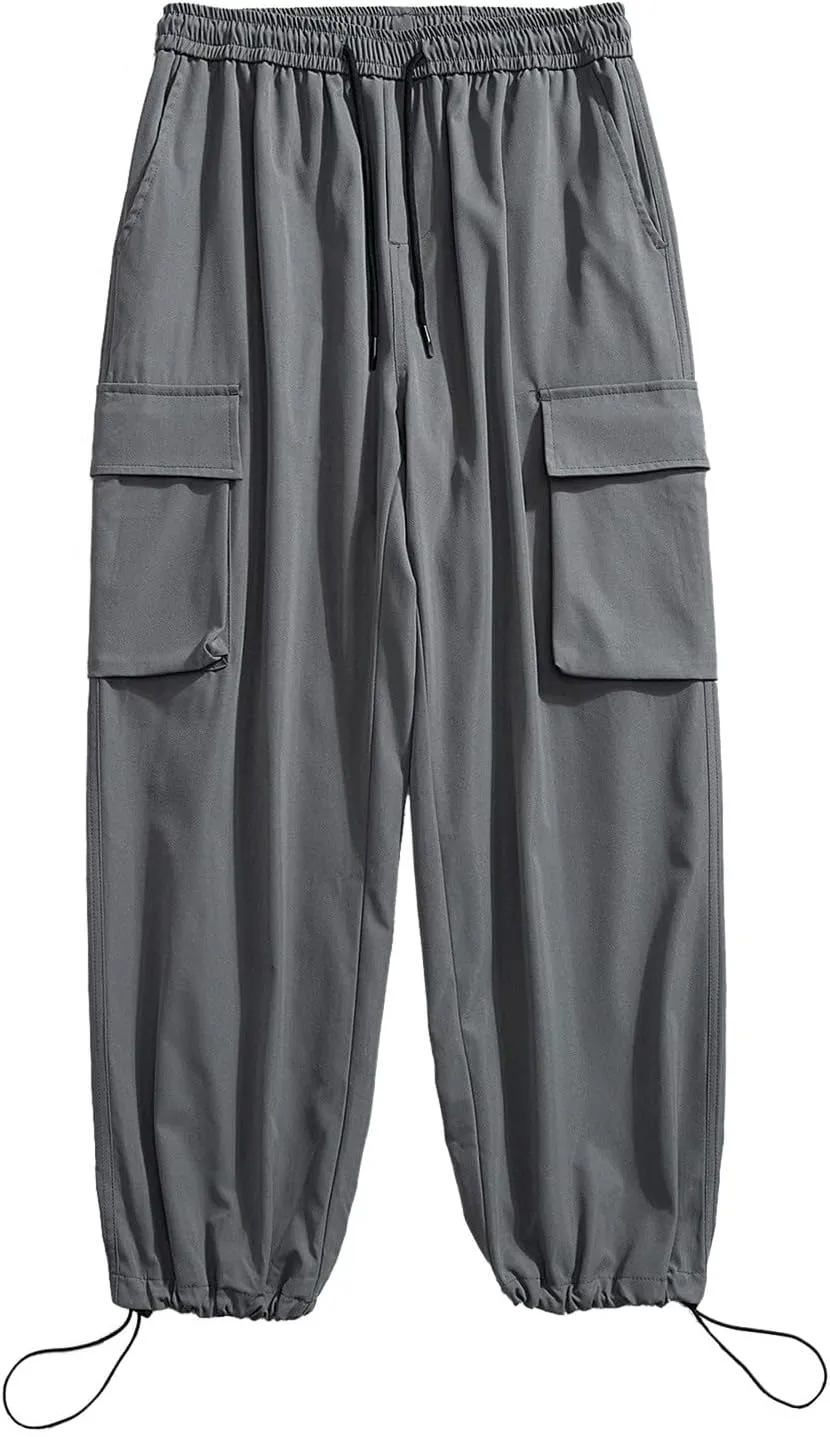Men's Wild Cargo Pants Straight-Fit Casual Cargo Pants Multi Pocket Outdoor Sports Joggers