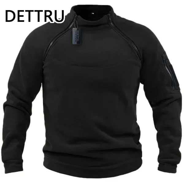 Men's Winter Fleece Zip Pullover - Thick Lamb Sweatshirt