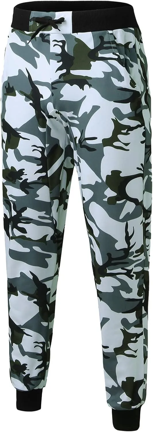 Mens Workout Cargo Sweatpants Straight Leg Casual Loose Fit Workout Running Big and Tall Athletic Jogging Pants with