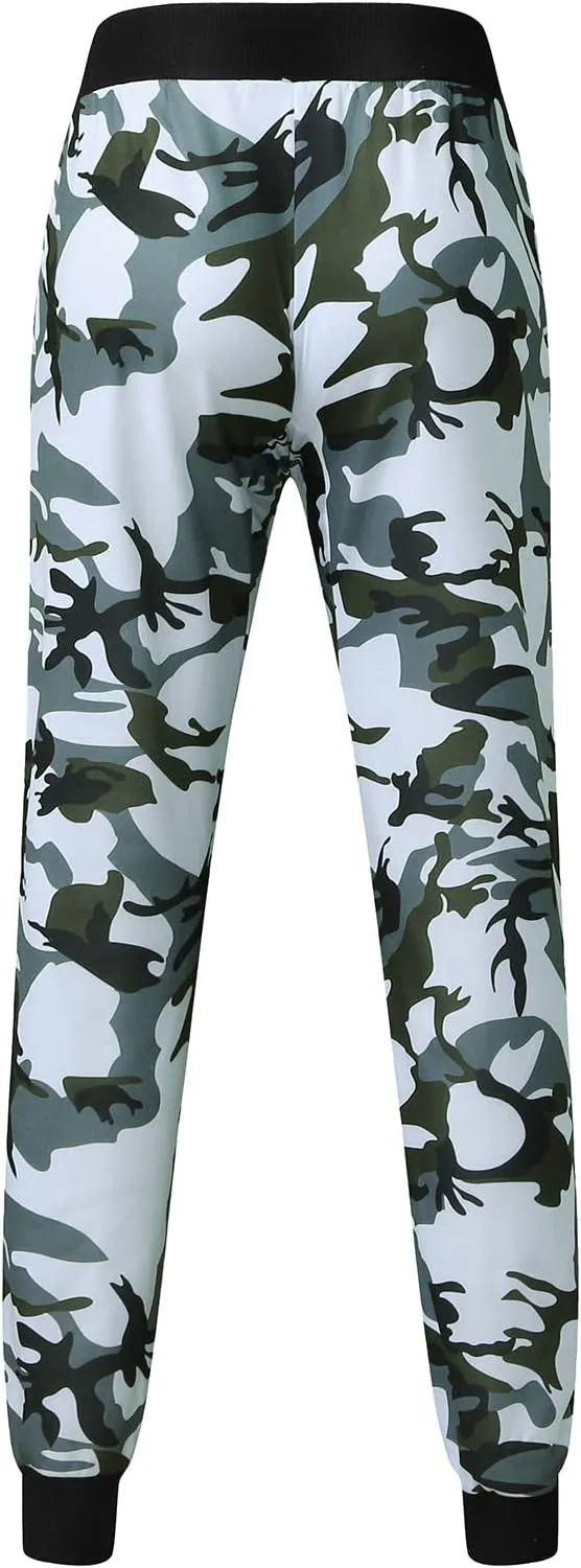 Mens Workout Cargo Sweatpants Straight Leg Casual Loose Fit Workout Running Big and Tall Athletic Jogging Pants with