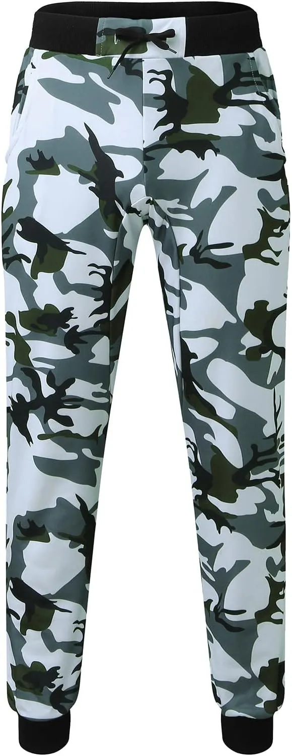 Mens Workout Cargo Sweatpants Straight Leg Casual Loose Fit Workout Running Big and Tall Athletic Jogging Pants with