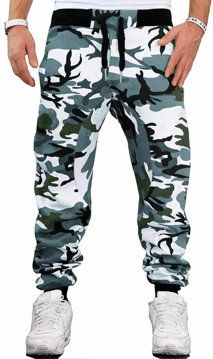 Mens Workout Cargo Sweatpants Straight Leg Casual Loose Fit Workout Running Big and Tall Athletic Jogging Pants with