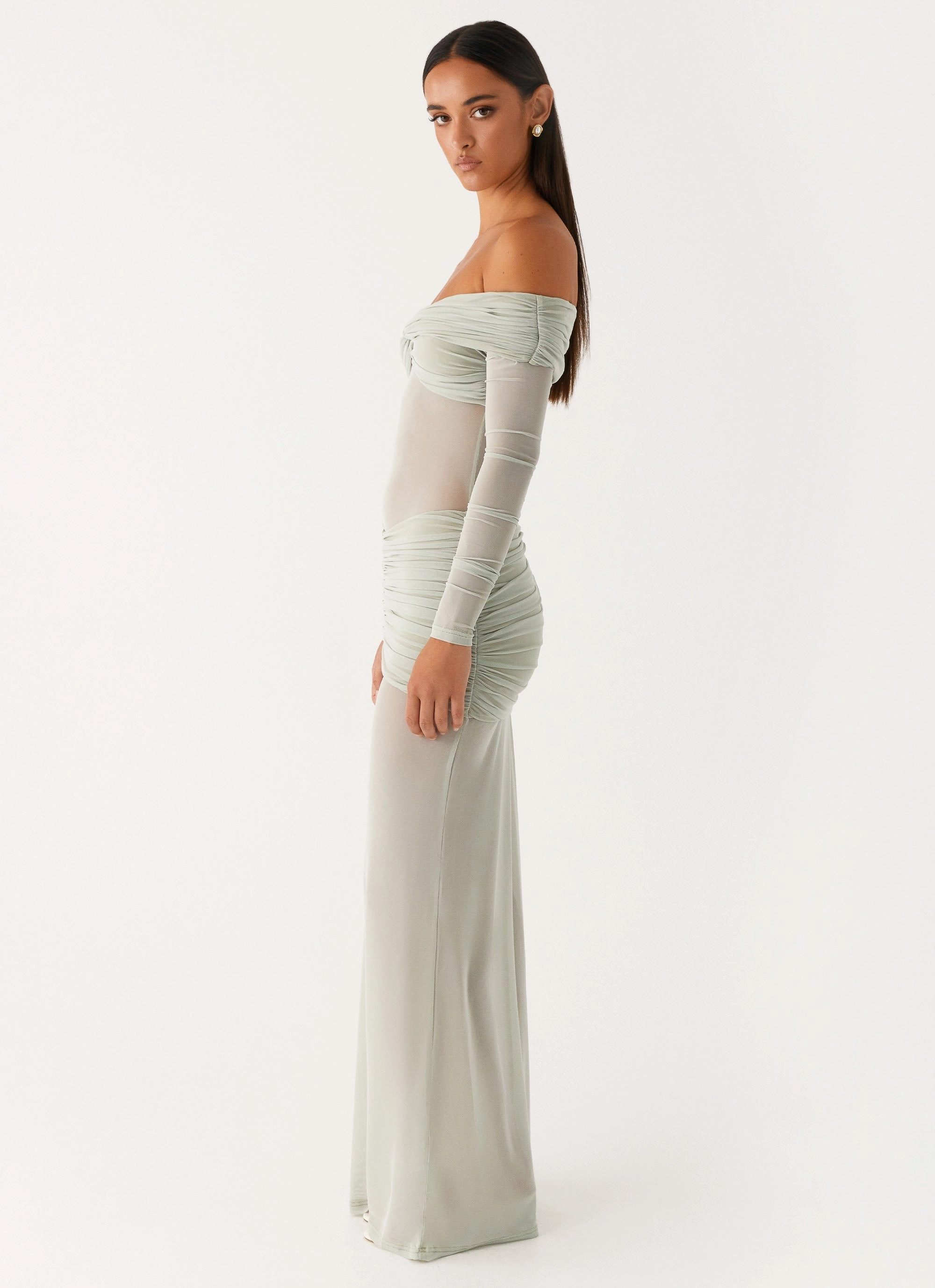 Mercy Maxi Dress - Sage Classic Motion Cotton Skin