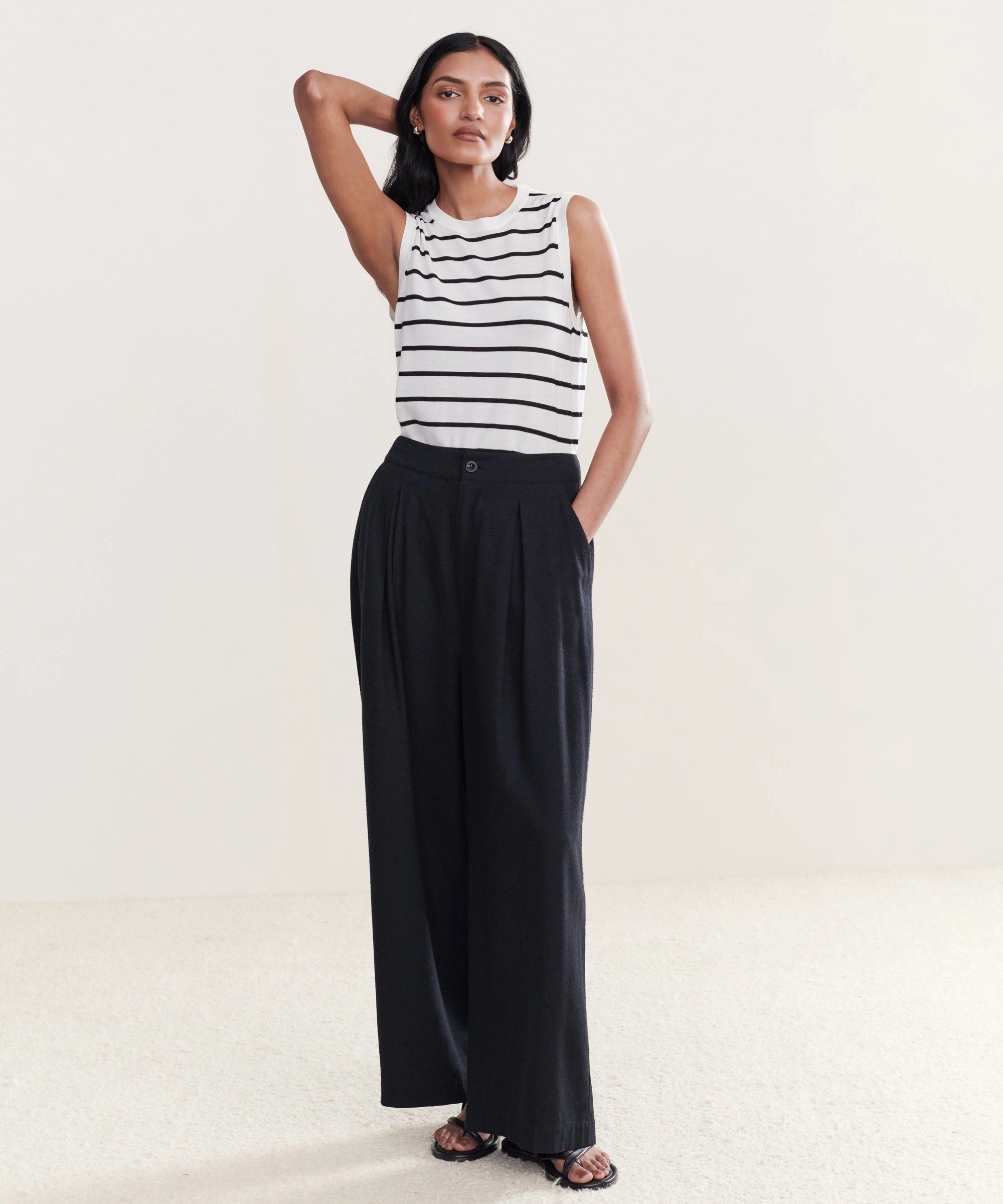 Winter Wardrobe Hidden Storage Pocket Merino Tank