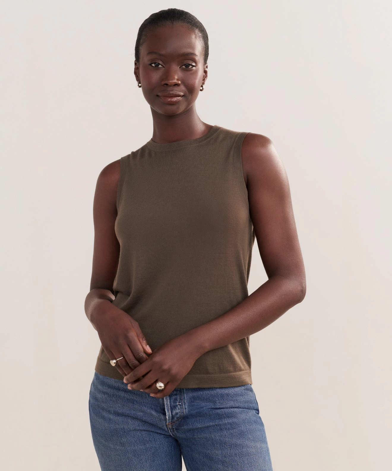Resilient Fabric Blend Non Irritating Seams Merino Tank