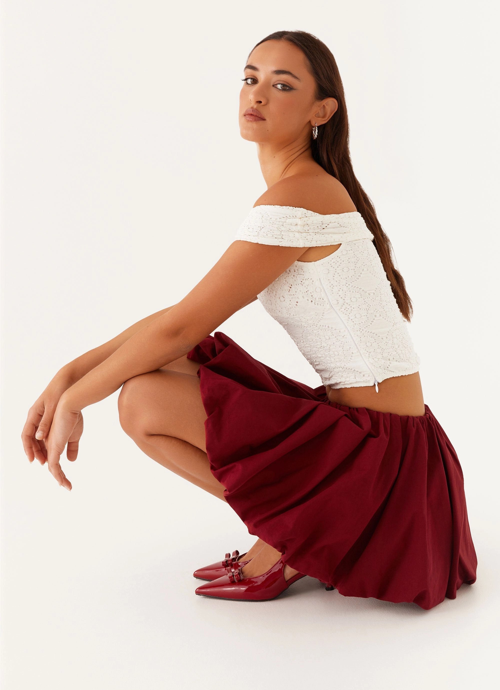 Meryll Twist Top - White Low Profile Seaming Sun Protective Fabric