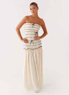 Live Soft Snap-Closure Zariah Maxi Dress - Ivory