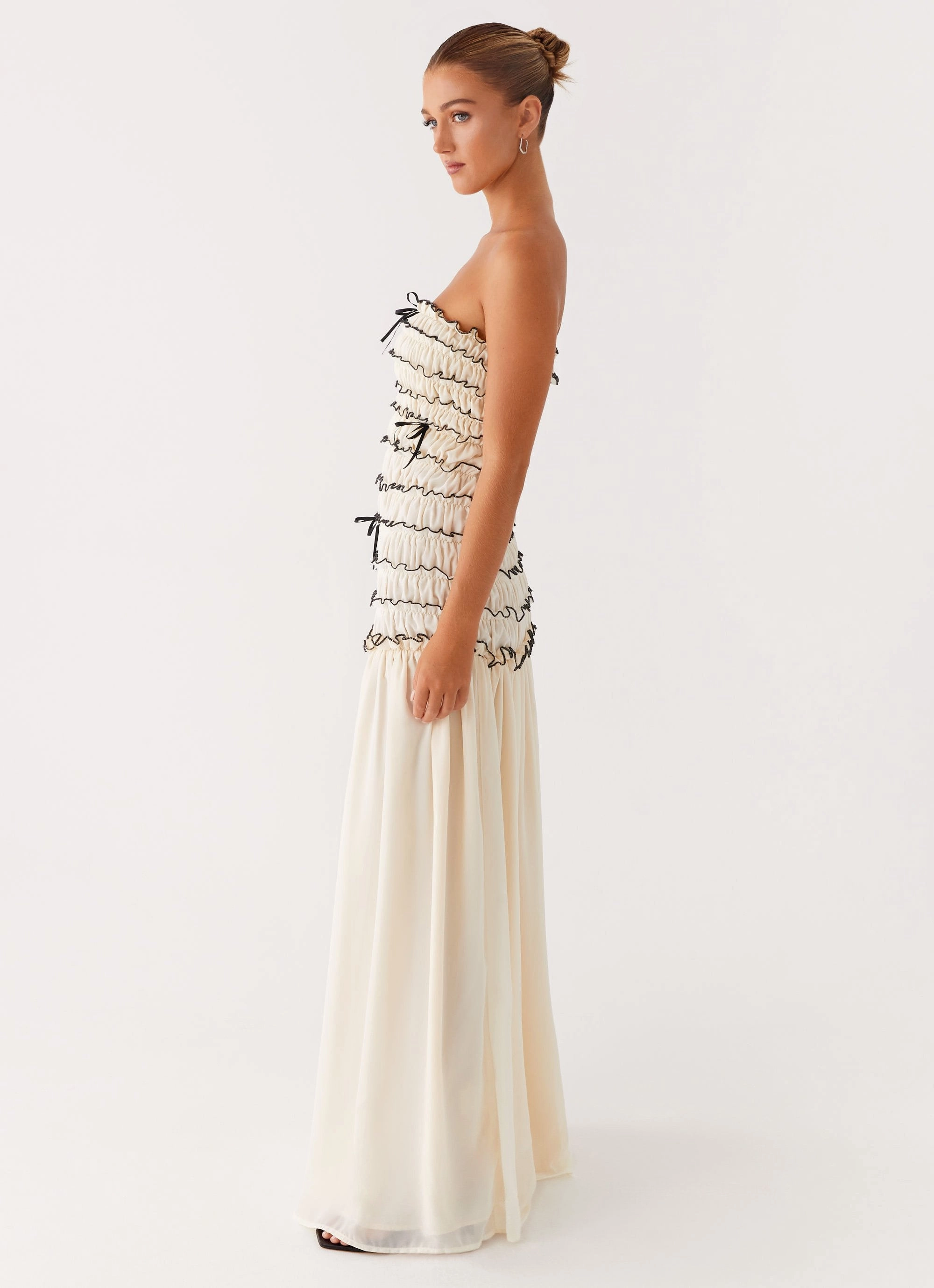 Zariah Maxi Dress - Ivory Clean Touch