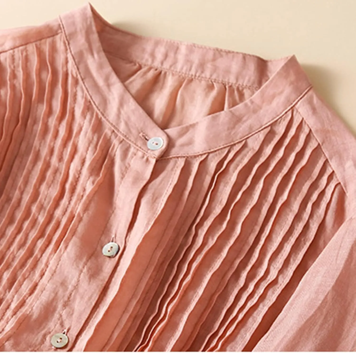 Mexican Shirts for Women Summer Embroidered Blouse Casual Short Sleeve Round Neck Top Cotton Linen Shirt