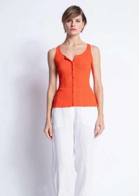 Mia Knit Top Textured Weave Pattern Drop Shoulder Cut