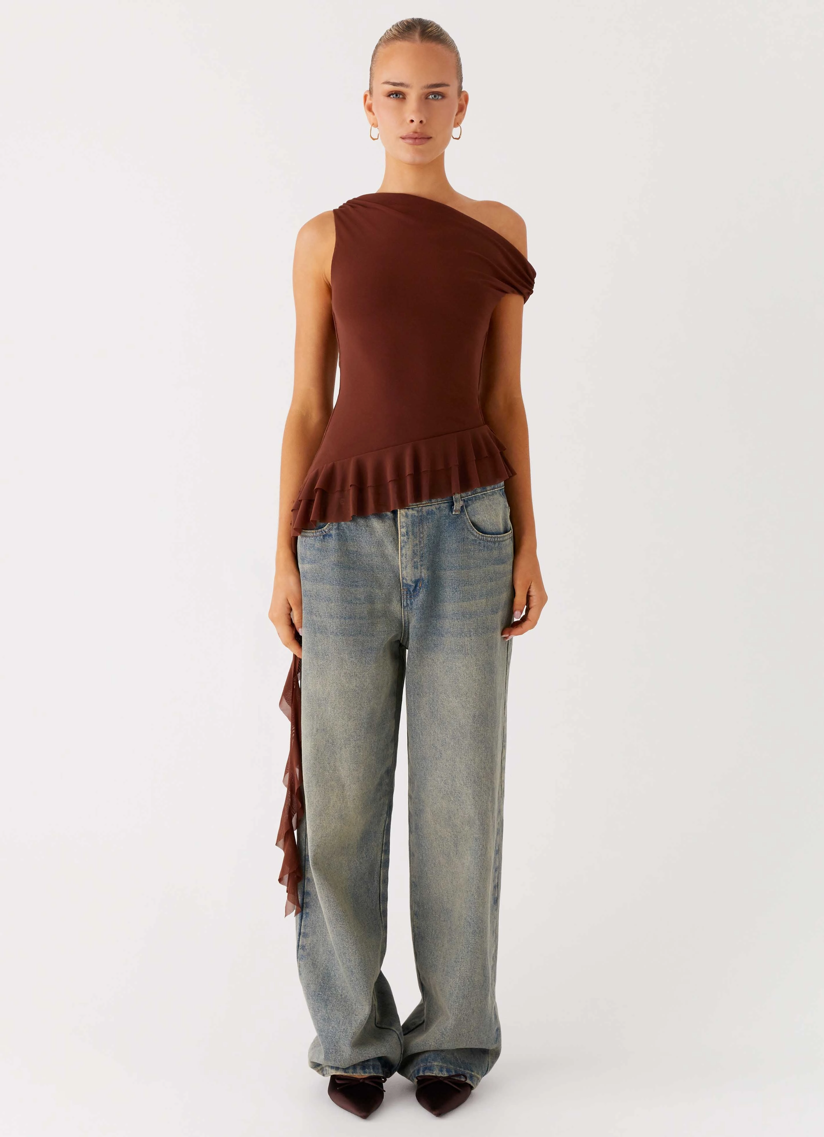 ElasticEdgeBinding Mica Top - Chocolate