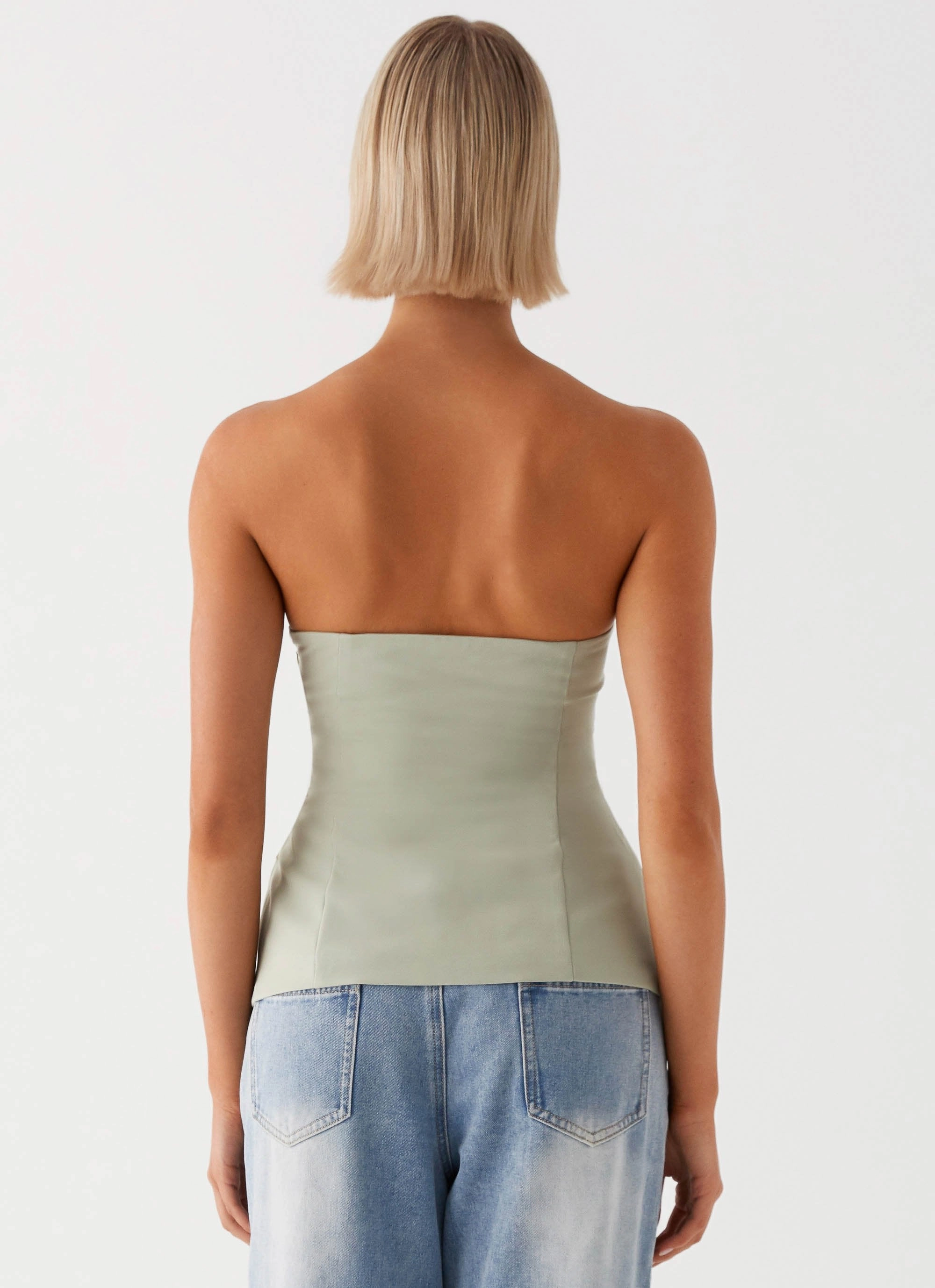 Micha Strapless Top - Khaki HeatRegulating SeamlessSidePanels