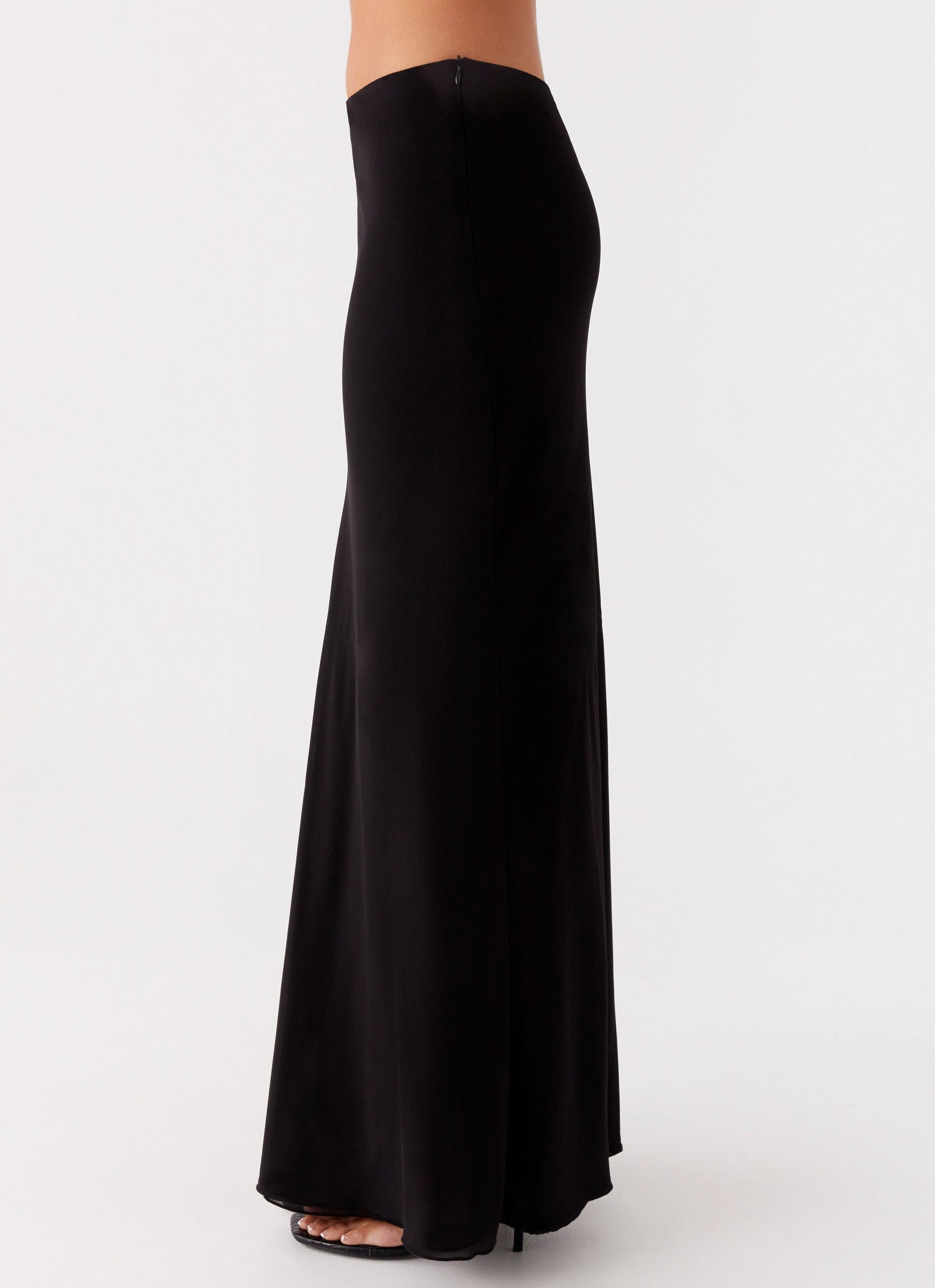 Comfort Wear Fit Layering Comfort Michaella Chiffon Maxi Skirt - Black