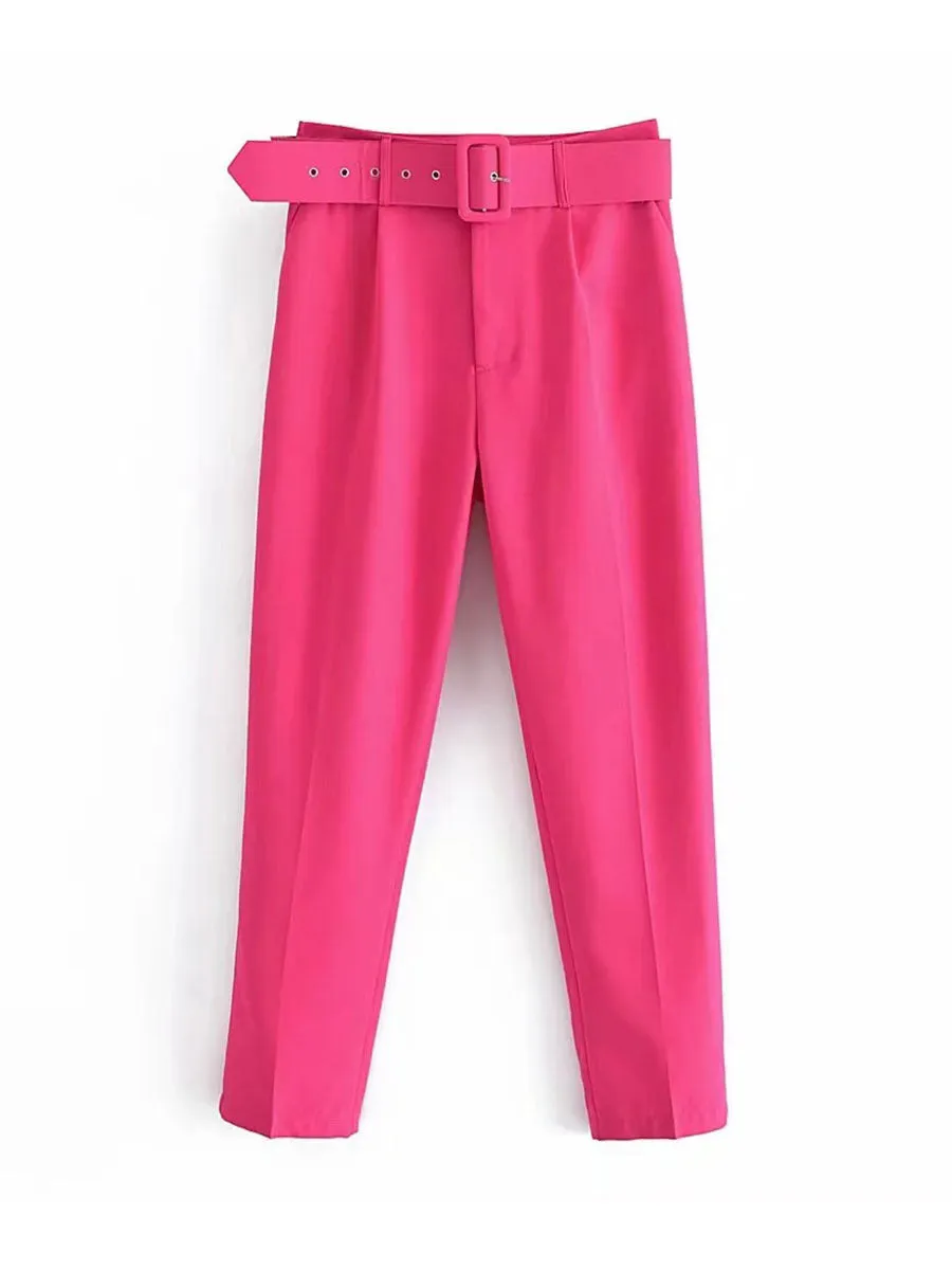 Micro Elastic Slim Fit Figure Flattering Pants