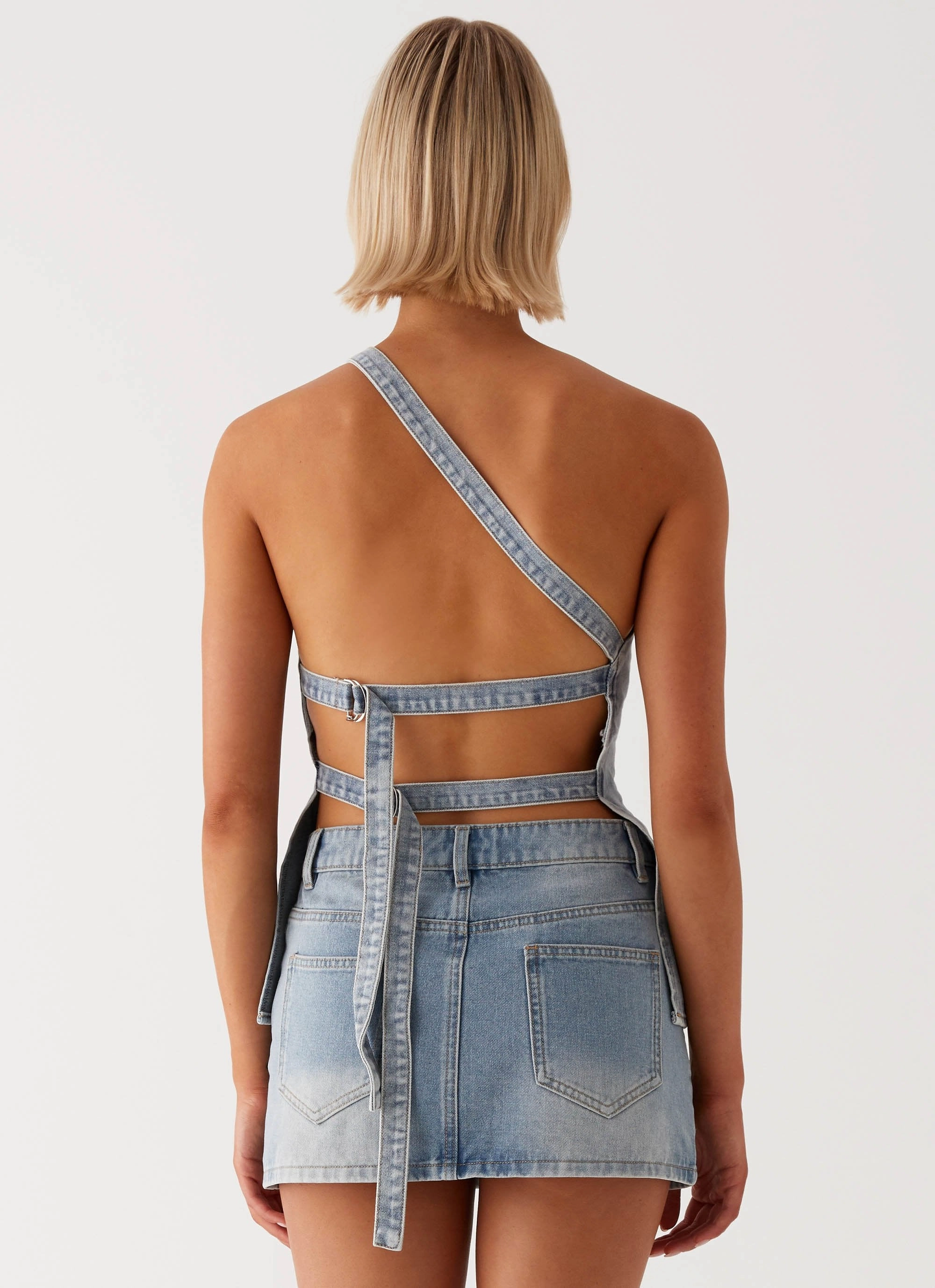 OEKOTEX Certified Fabric Maysa Denim Top - Blue