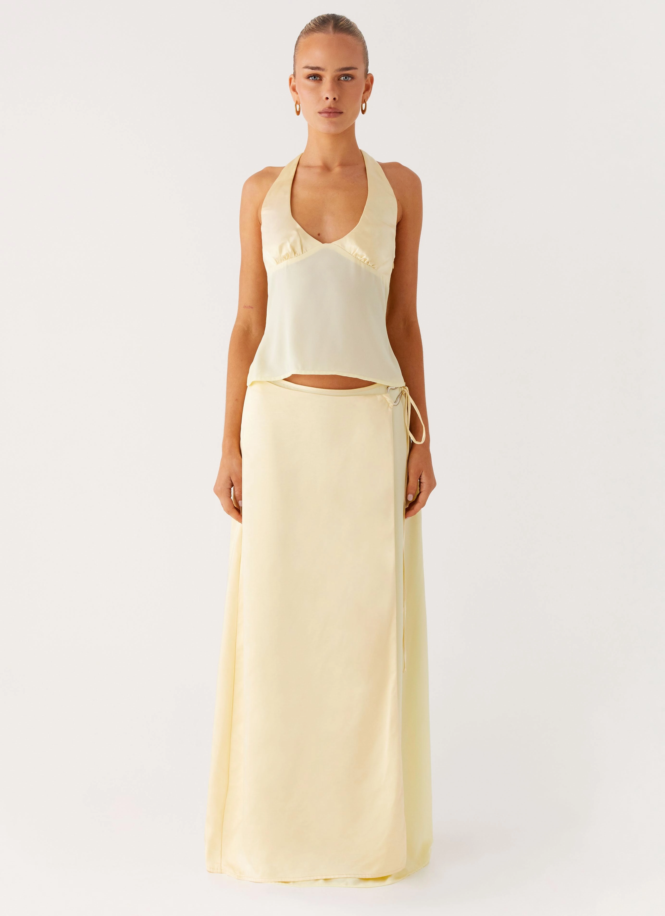 City Layer Style ThermalReflective Pollie Maxi Skirt - Yellow