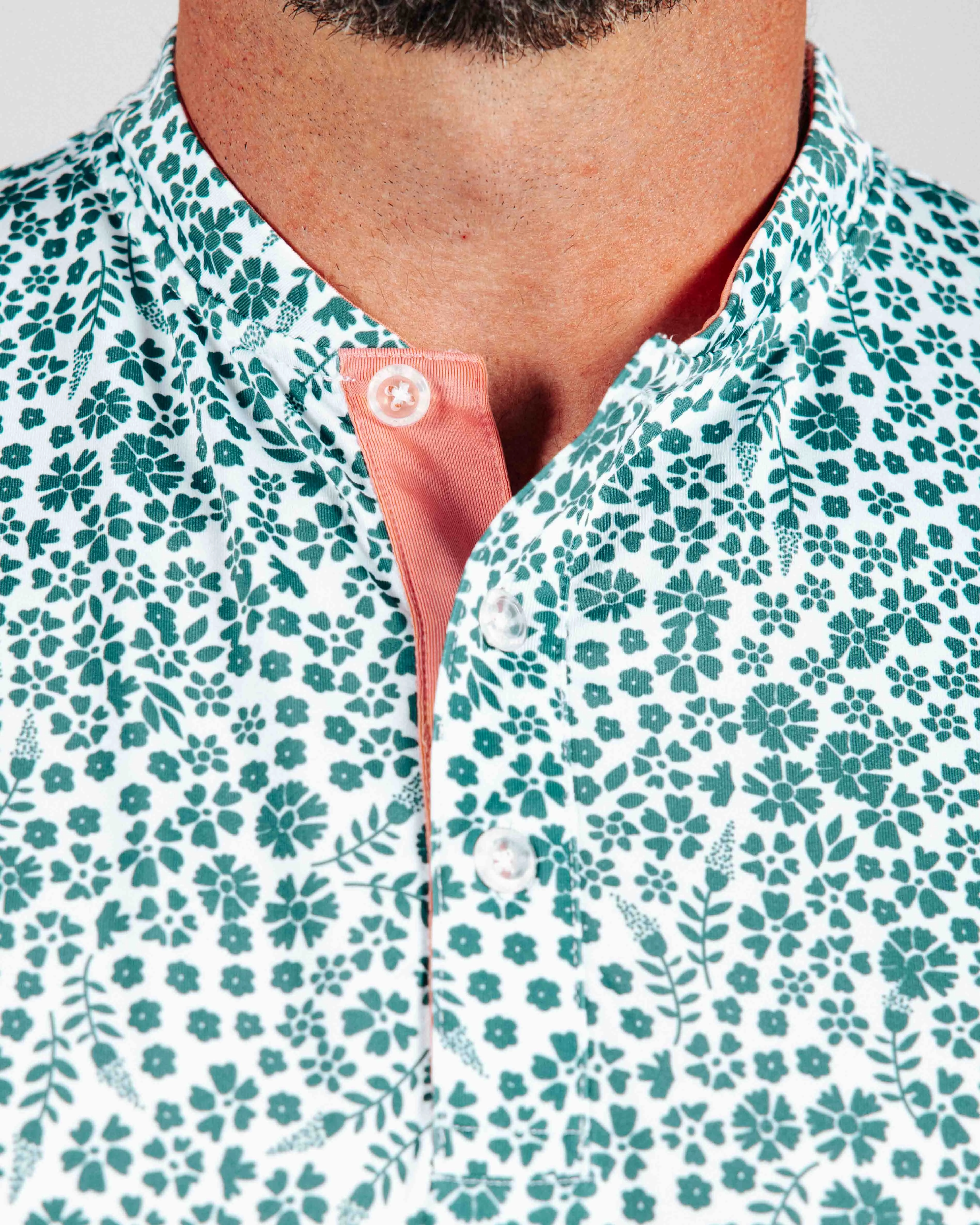 StaticResistant Material Microfloral Blade Polo