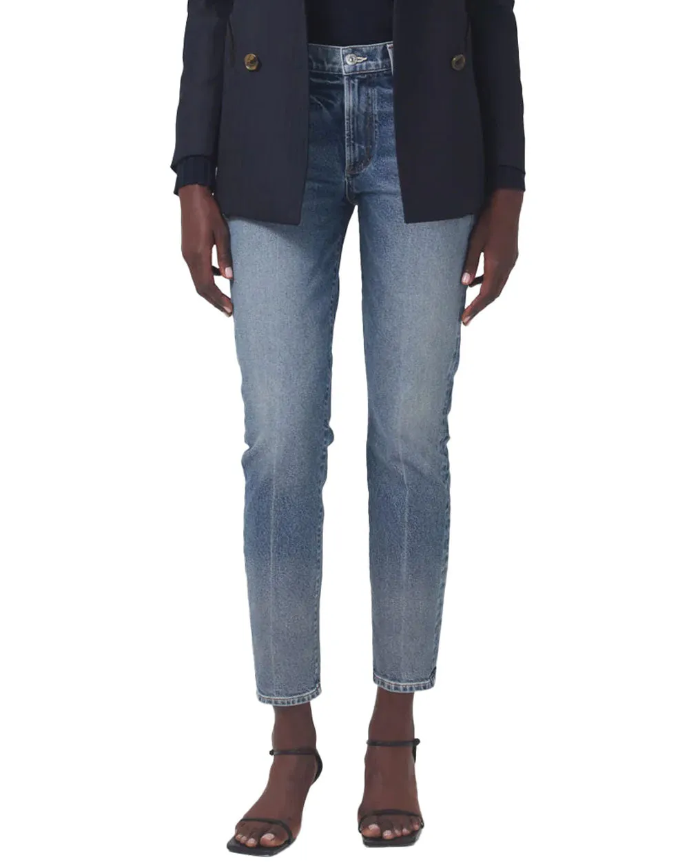 Mid Rise Ella Slim Crop Jean in Ascent