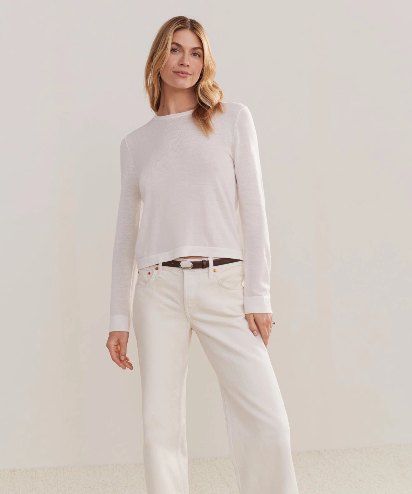Office Appropriate Stylish Layers Mid Rise Wide Leg