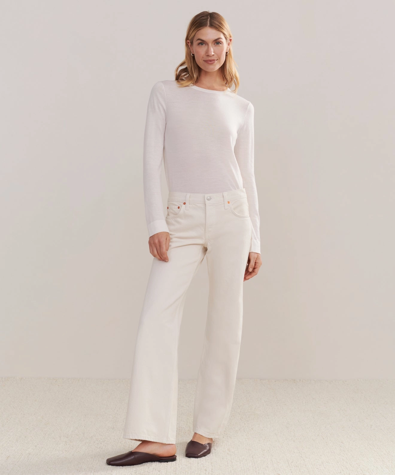 Mid Rise Wide Leg Flattering Cut Chill Comfort Fit