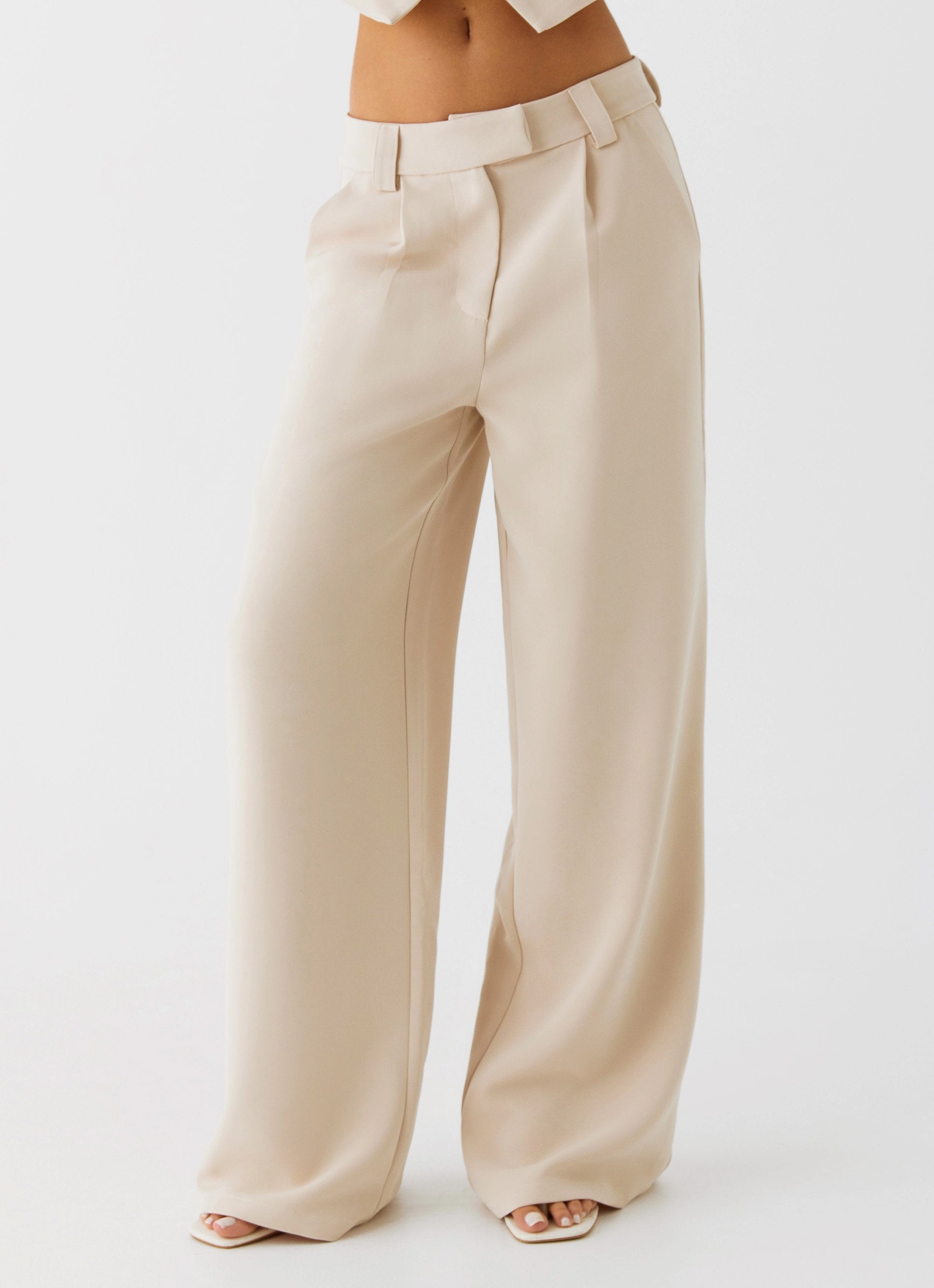 Midnight City Suit Pants - Beige Sporty Comfort